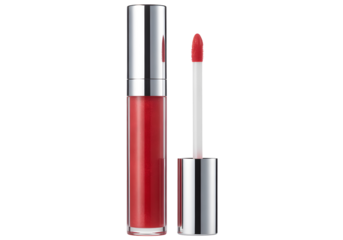 Luscious red lip gloss gives lips high shine and intense color, perfect for a glamorous makeup look