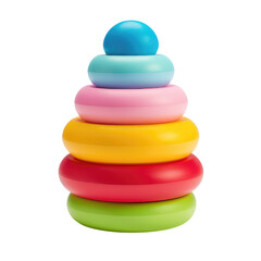 Colorful Plastic Stacking Ring Toy for Babies and Toddlers