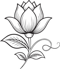 Obraz premium Elegant lotus flower illustration