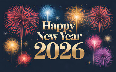 A 2026 vector banner with a golden horse on red