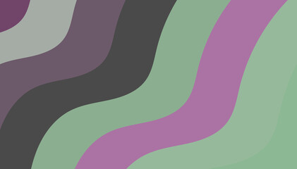 Gentle Curves & Muted Tones: Abstract Design in Gray, Purple, and Green for Soft Backgrounds