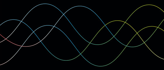 Abstract glowing lines background with flowing digital waves and patterns