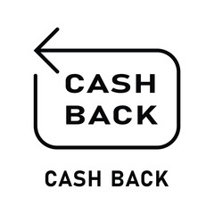 Cashback icon set. Cashback loyalty program. Money refund label. Return money service for partner program. Bonus cash back icon. Vector illustration.