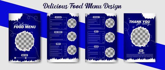 Restaurant Food Menu: A captivating restaurant food menu design featuring a vibrant and inviting layout to showcase delicious culinary offerings.