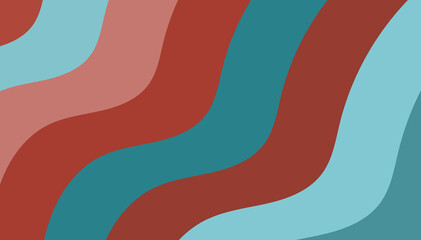 Vibrant Abstract Curves: A Striking Red and Teal Wavy Background Pattern (110 Characters)