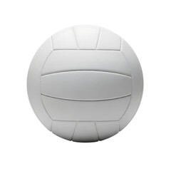 White Volleyball, with Stitched Panels and Curved Seams, cutout, PNG isolated on white or transparent background