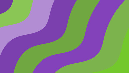 Vibrant Waves: Abstract Green and Purple Curves Create a Modern Colorful Background for Web Graphics