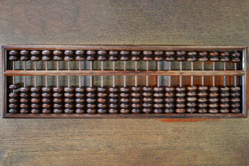 abacus traditional abacus wooden abacus on table