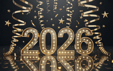 2026 chinese new year celebration banner gold horse on red 