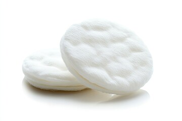 Cotton pads isolated on white background