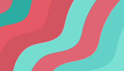 Wavy Coral and Teal Abstract Stripes Design for Websites, Presentation Backgrounds, and Graphic Elements