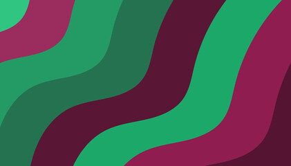 Wavy Stripes Abstract: Green and Burgundy Colors for Contemporary Backgrounds and Modern Design Projects
