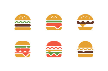 Simple Burger Outline Design