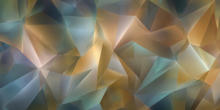 Abstract Geometric Polygonal Design with Crystal-Like Facets