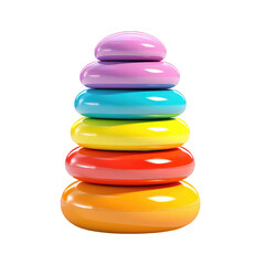 Colorful Plastic Stacking Ring Toy for Babies and Toddlers