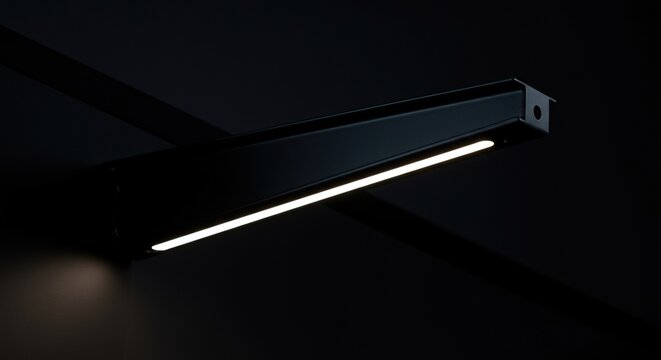 Sleek black metal support bracket featuring a modern minimalist design suitable for architectural structure, mounting, or functional shelving ,angled ,black ,simple - Powered by Adobe