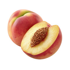 Halved cartoon peach with pit png fruit png cute png dessert png sweet png summer png orange png seed png juicy png kawaii png transparent background image