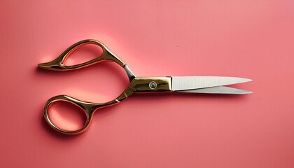 flat lay scissors on minimalist design clean style photography