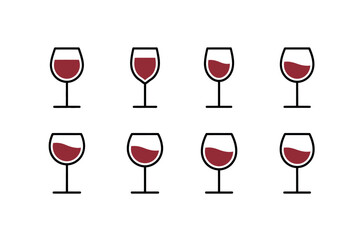 Elegant Wine Glass Icon  