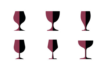 Stylish Wine Glass Artwork  