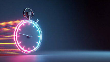 Speed Neon Stopwatch with Lines