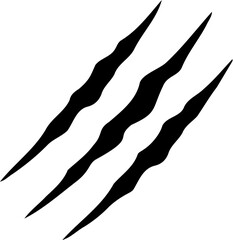 Abstract Animal Claw Scratch Marks Icon