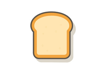Icon of a single slice of white sandwich bread with crust