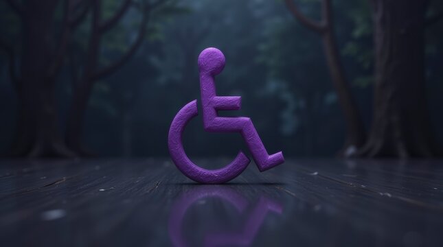 Accessible Path: A symbol of inclusivity and accessibility, the wheelchair icon stands prominently on a path, signifying a commitment to equitable access.