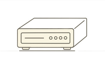 Obraz premium Front panel of electronic device with indicator lights and input slot