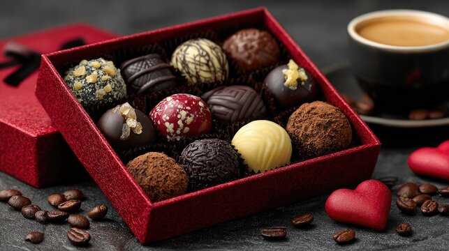 Assorted Gourmet Chocolates in Gift Box - Powered by Adobe