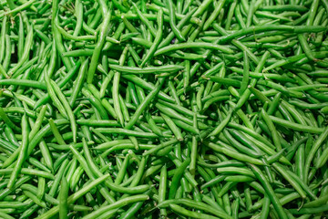 green beans as food background 