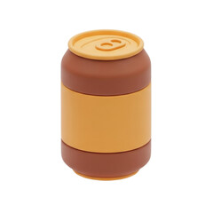 Minimalist Soda Can Illustration for Design Projects