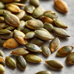 Obraz premium Raw pumpkin seeds.