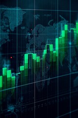 Stock market analysis financial data charts and graphs investment growth and trends data visualization