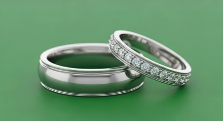 Elegant diamond wedding rings symbolize eternal love and commitment, perfect for proposals.