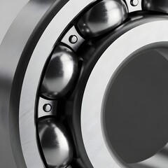 Extreme Macro Shot of a Mechanical Ball Bearing Mechanism