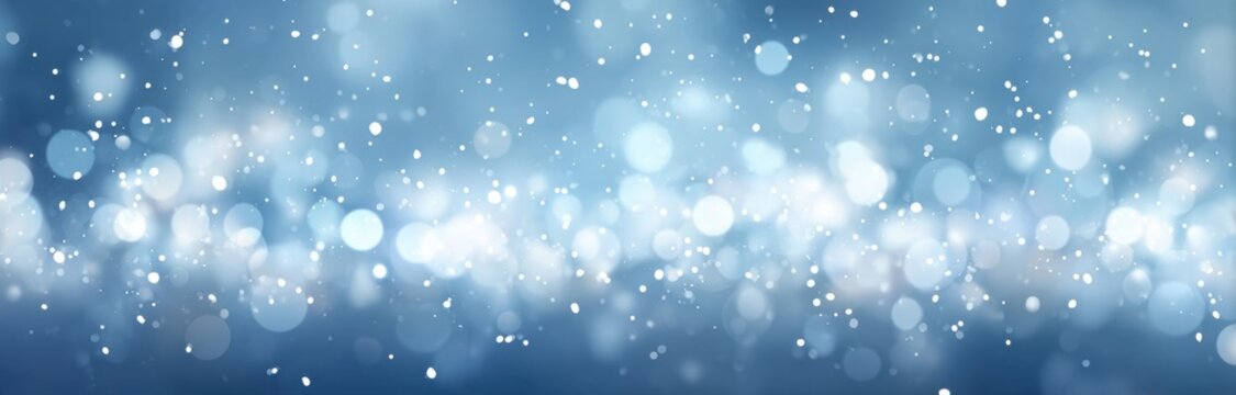 Blue bokeh lights creating sparkling glitter background - Powered by Adobe