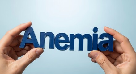 Medical Anemia Education: A visual representation illustrating the concept of anemia held by hands, emphasizing education and awareness.