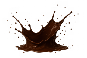 Chocolate liquid splash spreading and splashing, sweet cocoa beverage dripping, brown dessert food background