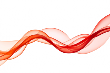 Red Abstract Flowing Wave Transparent PNG Element