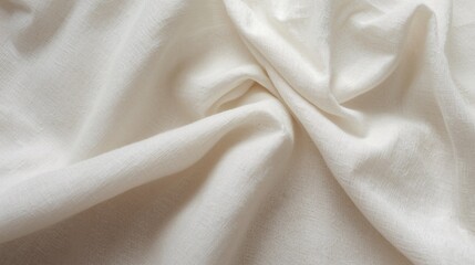 Light cream-colored cotton cloth with soft folds