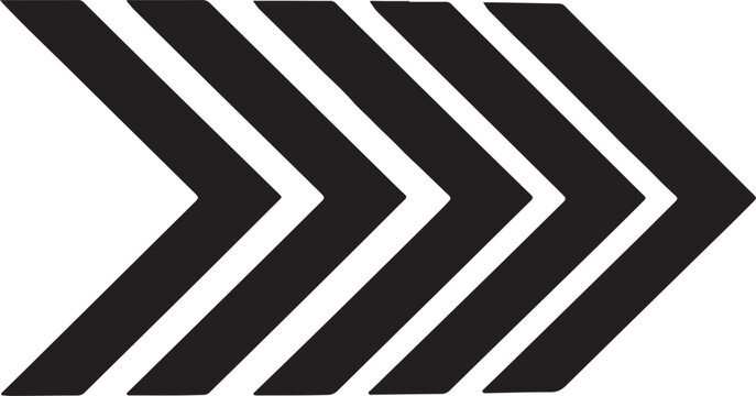 A dynamic abstract design featuring a series of bold thick black chevron arrows arranged in a striking and modern composition perfect for graphic elements