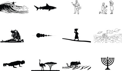 Surfer riding ocean wave surfing water