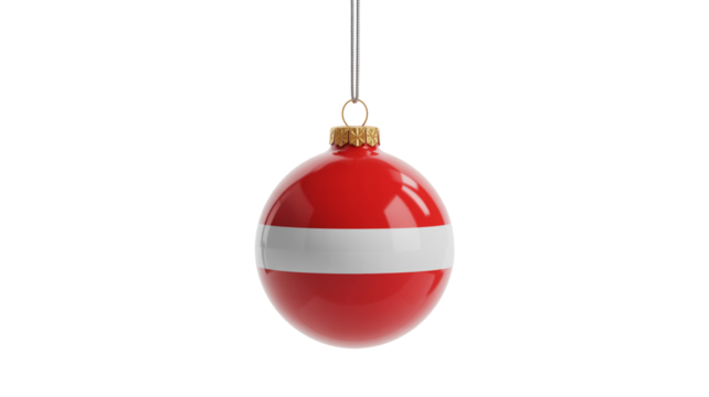 Festive Latvia Christmas ornament hanging, celebrate holidays joyfully