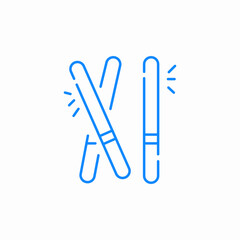 glow sticks party icon sign vector