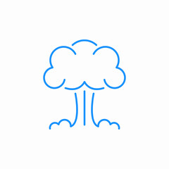 nuclear explosure icon sign vector