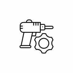 power tool settings icon sign vector