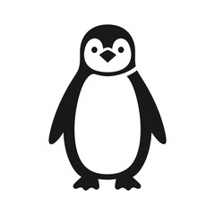 A cute penguin on  vector design 