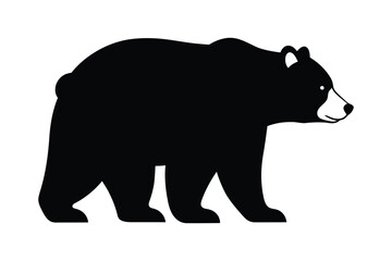 silhouette of a bear vector art
