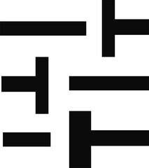 Fototapeta premium Abstract black and white maze pattern